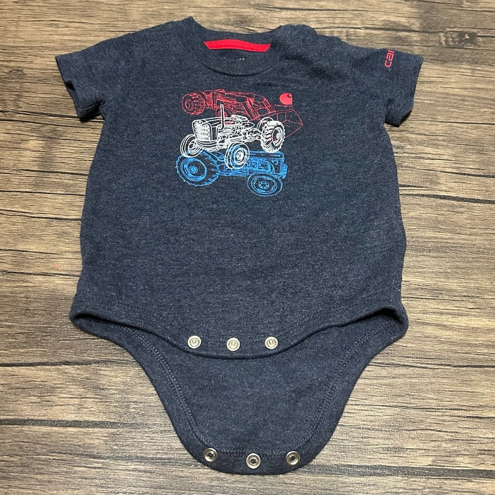 Carhartt Tractor 3 Month Graphic Onesie